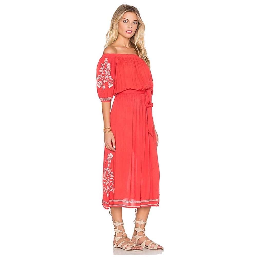Tularosa Embroidered Midi Dress